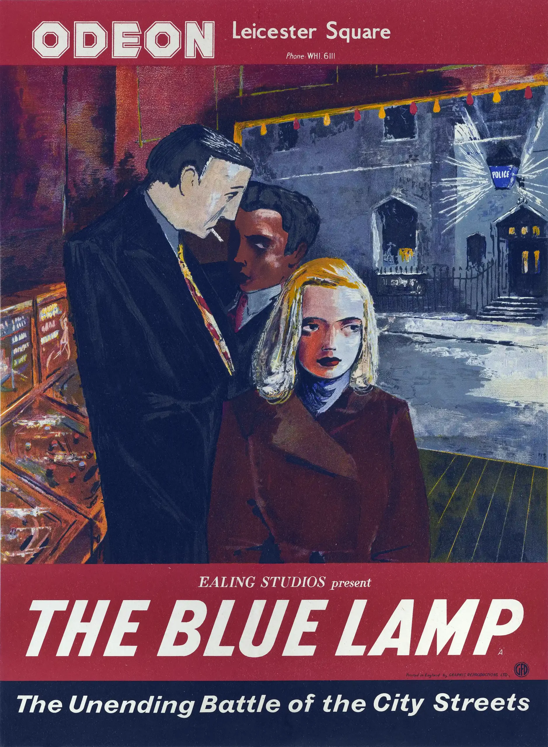 The Blue Lamp | Movie Poster | Vintage Ealing Studios 1950s Wall Art Print