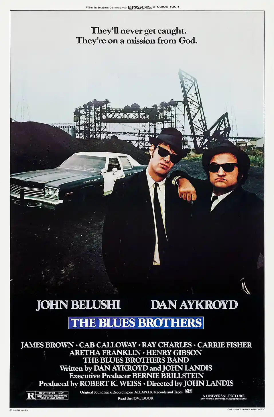 The Blues Brothers | Movie Poster | Jake & Elwood with Bluesmobile Art