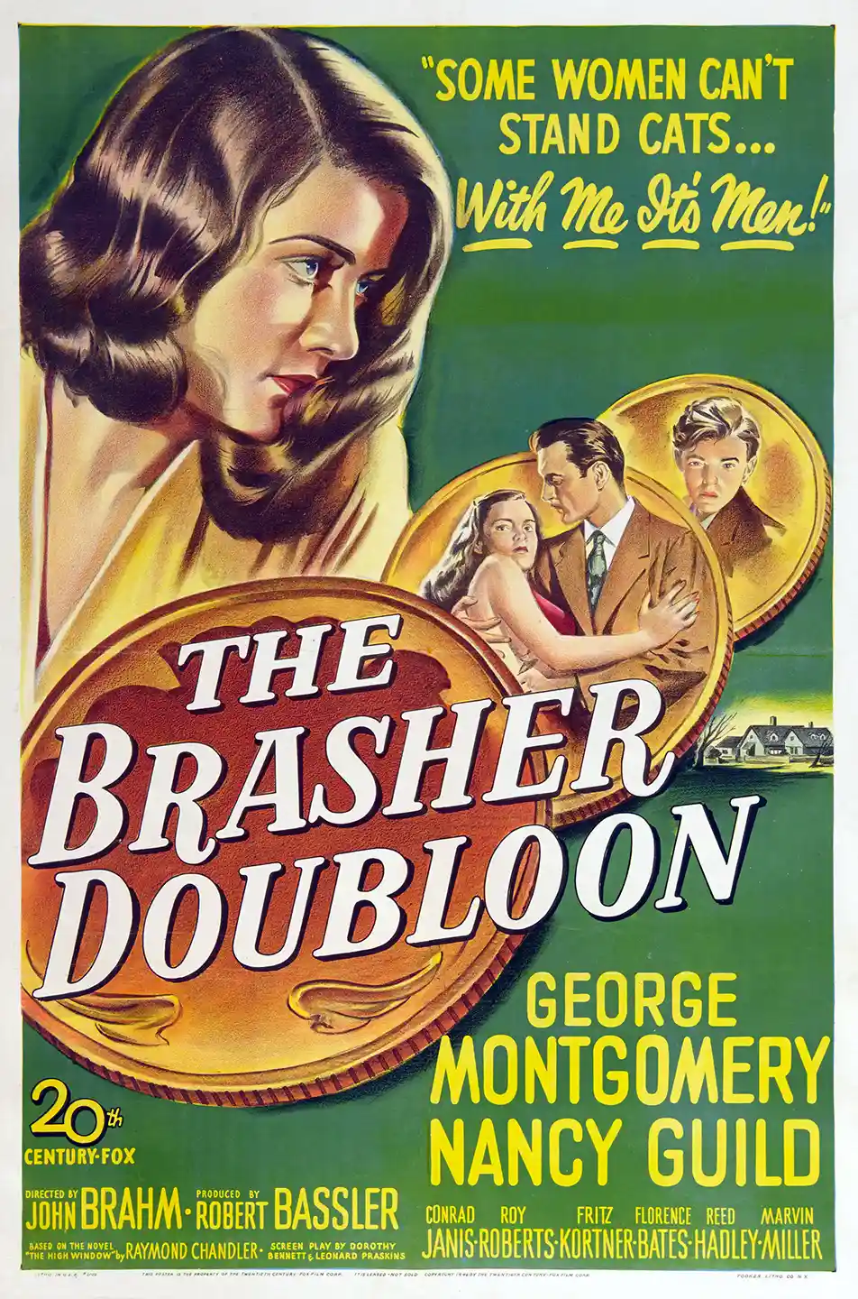 The Brasher Doubloon | Movie Poster | Vintage 1947 Film Noir Art