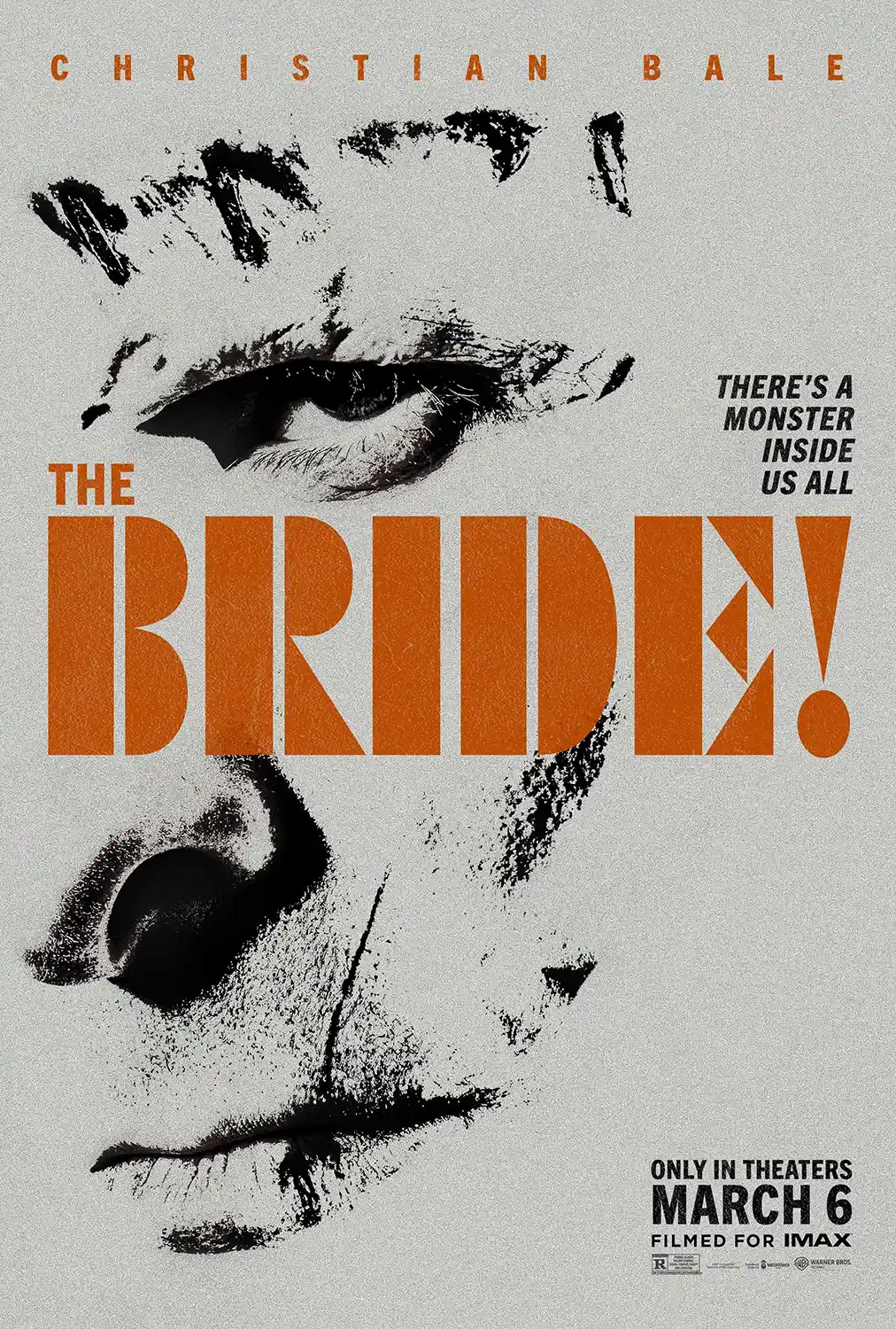 The Bride | Movie Poster | Abstract Horror Art | Orange Typography