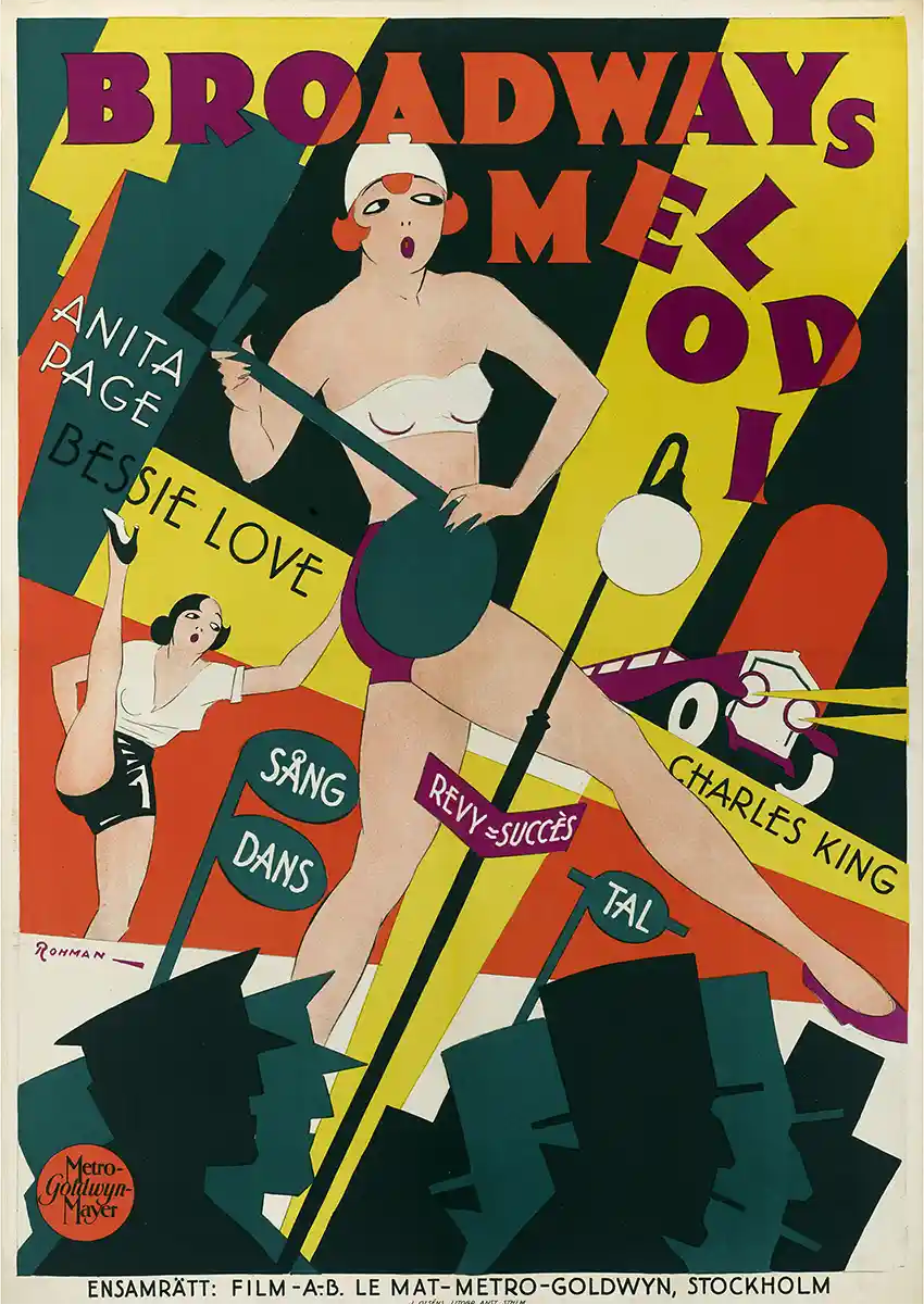 The Broadway Melody | Movie Poster | Art Deco Vintage Wall Art