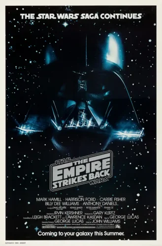 Empire Strikes Back 1980 Darth Vader Advance One Sheet Movie Poster