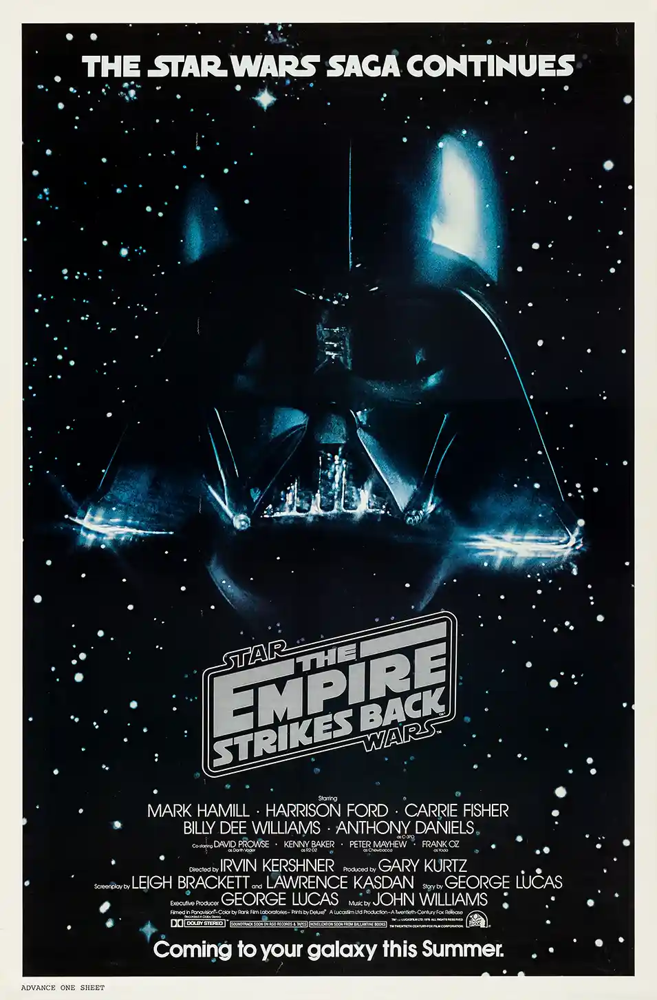 The Empire Strikes Back | Movie Poster | Darth Vader Helmet Wall Art