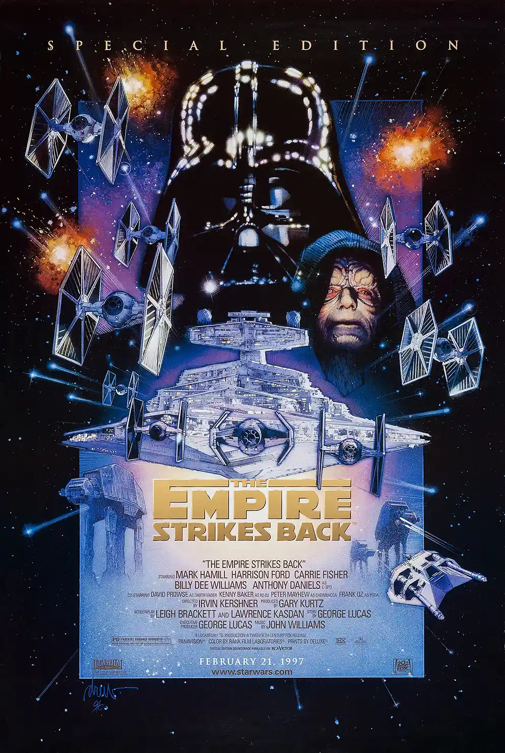 The Empire Strikes Back | Movie Poster | Special Edition Darth Vader Wall Art Print