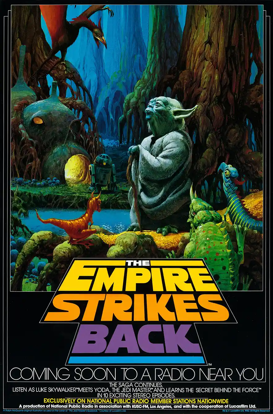 The Empire Strikes Back | Movie Poster | Ralph McQuarrie Yoda Dagobah Art