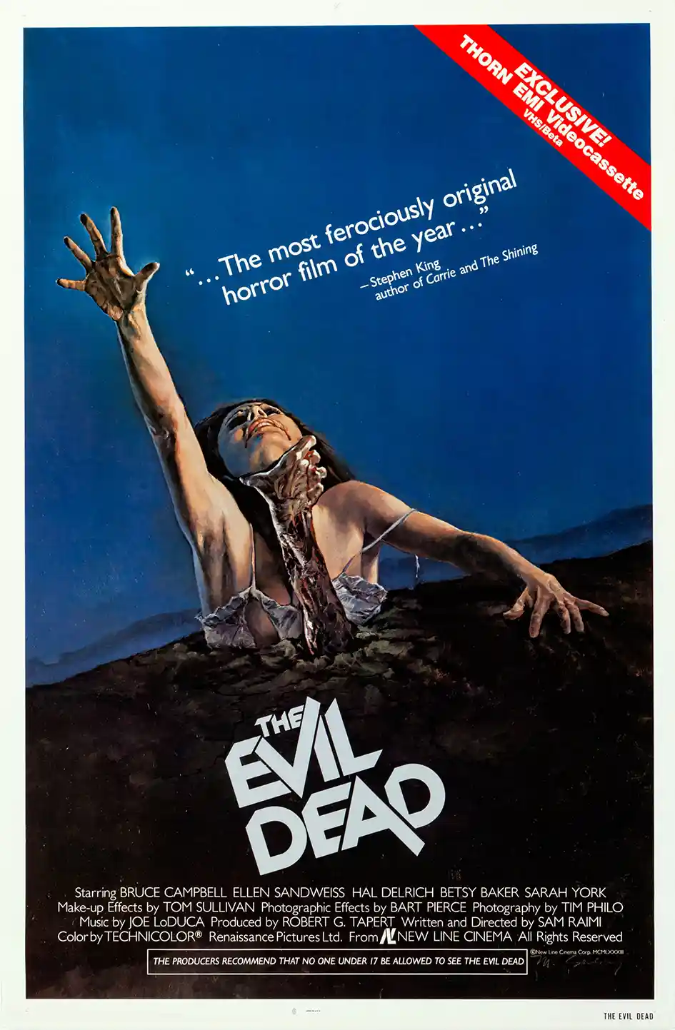 The Evil Dead | Movie Poster | Classic VHS Horror Wall Art Print
