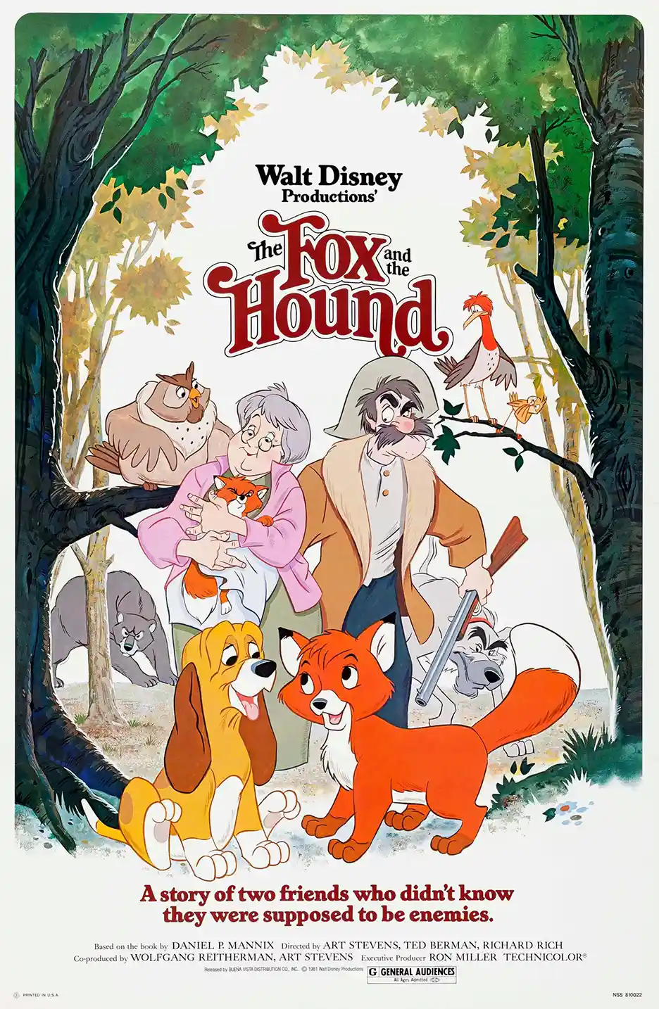 The Fox and the Hound | Movie Poster | Classic Disney Animation Art