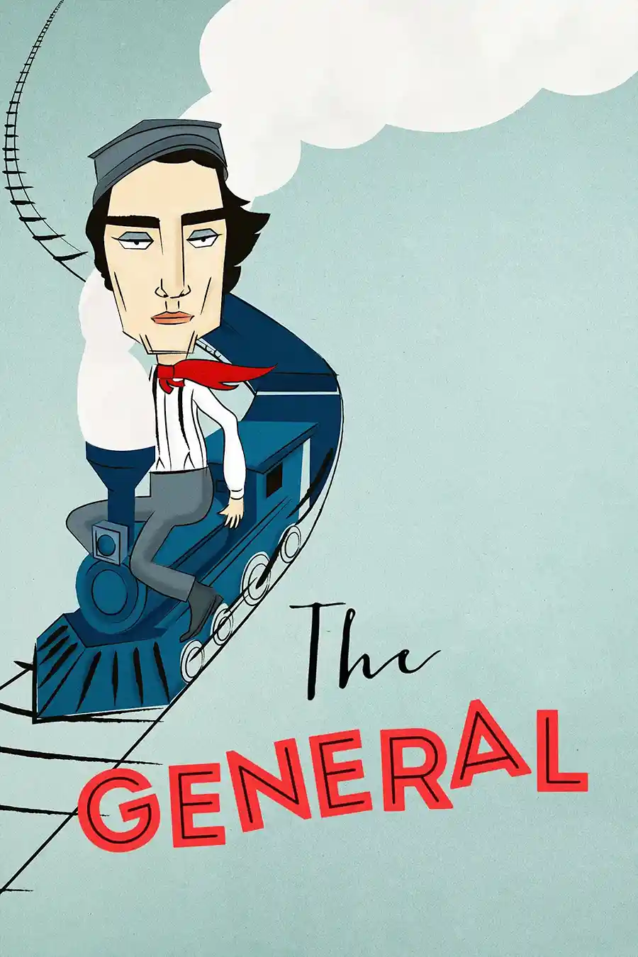 The General | Movie Poster | Stylized Buster Keaton Train Art