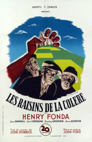Grapes of Wrath Les Raisins de la Colere French Movie Poster