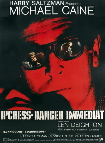 The Ipcress File Michael Caine Vintage French Movie Poster