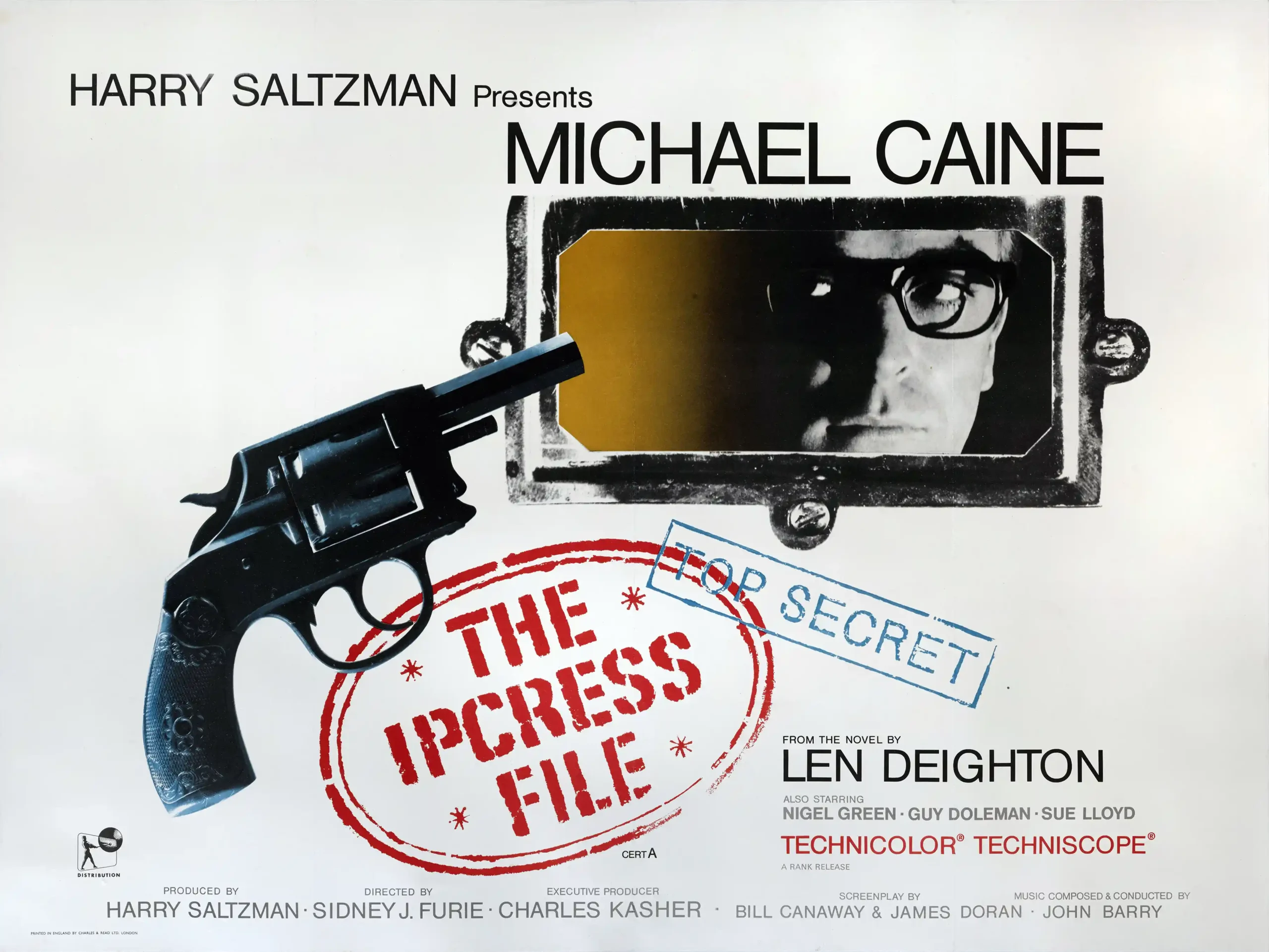 The Ipcress File | Movie Poster | Michael Caine Gun Spy Art Print