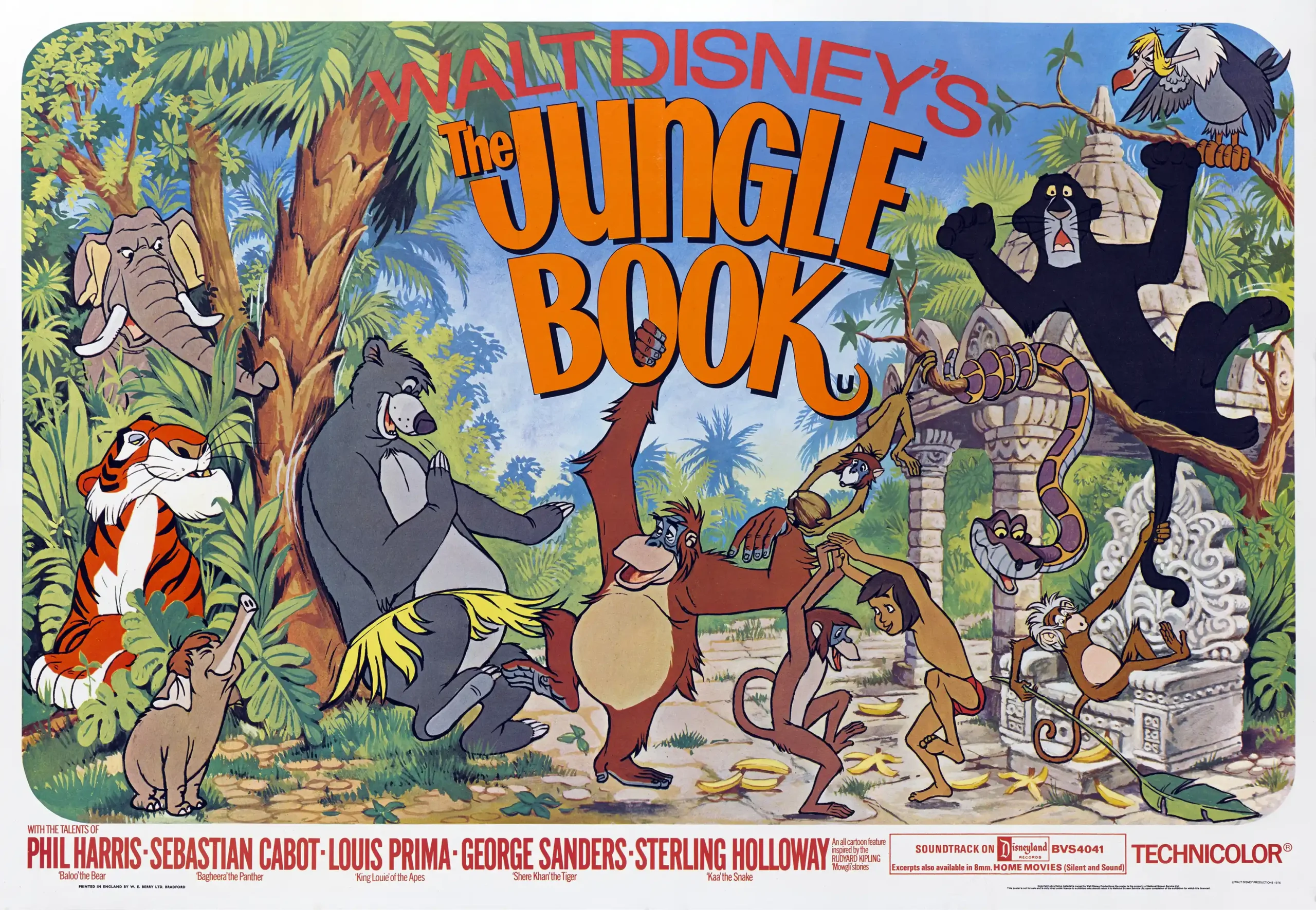 The Jungle Book | Classic Disney Movie Poster | Vintage Character Art Print