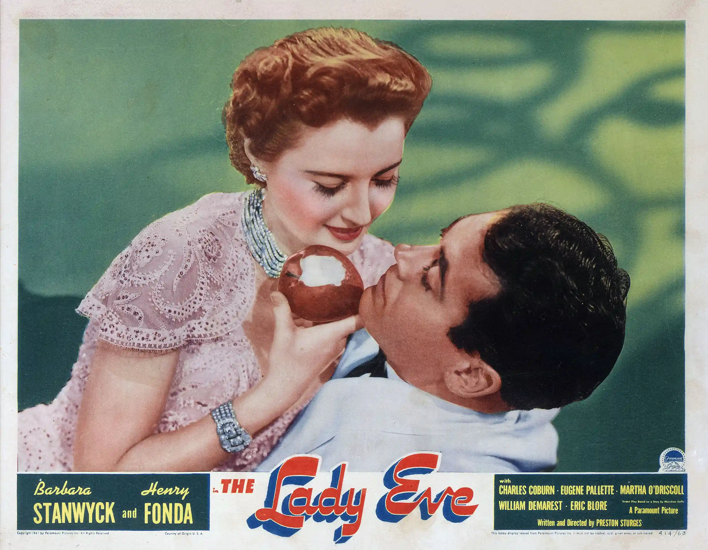 The Lady Eve | Classic Movie Poster | Vintage Barbara Stanwyck Wall Art