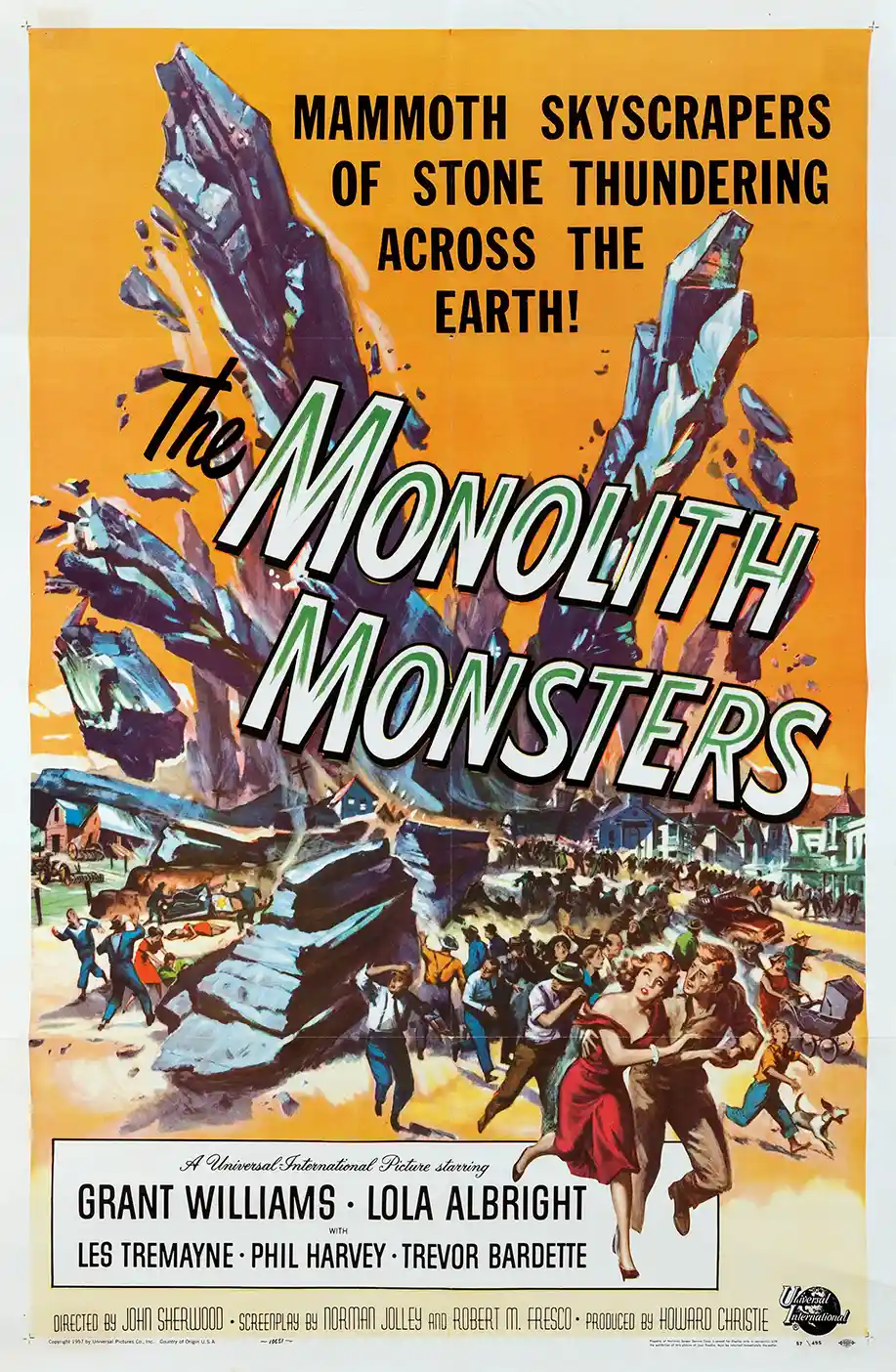 Monolith Monsters poster – 1957 Reynold Brown 1950s sci-fi movie poster vintage Universal wall art