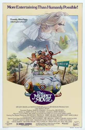 The Muppet Movie 1979 Retro Hollywood Adventure Movie Poster