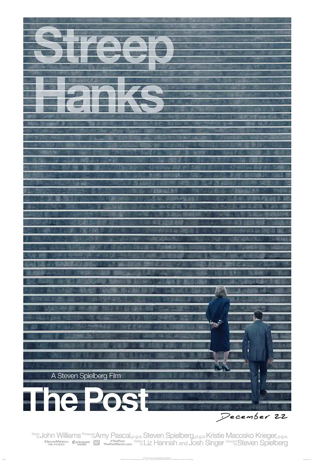 The Post | Movie Poster | Minimalist Streep & Hanks Stairs Art