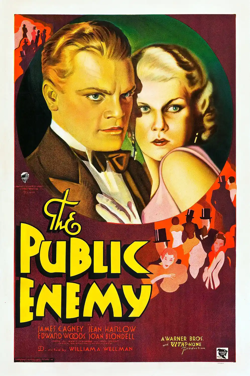The Public Enemy | Classic Gangster Movie Poster | Vintage James Cagney Art