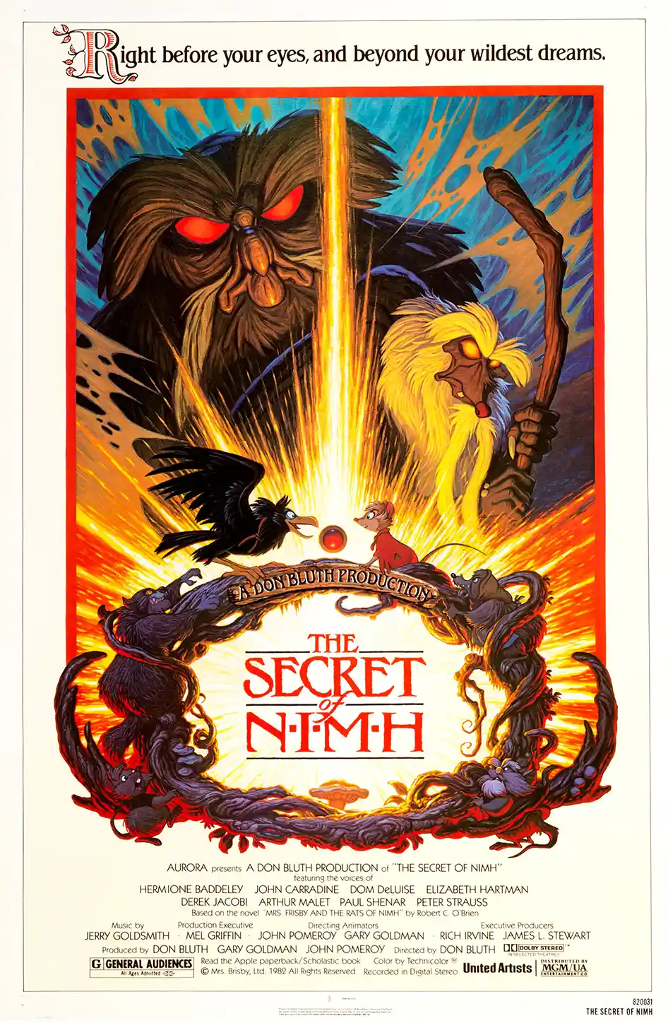 The Secret of NIMH | Movie Poster | Original 1982 Don Bluth Art Print