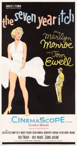 The Seven Year Itch Marilyn Monroe White Dress Vintage Movie Poster