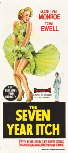 The Seven Year Itch Marilyn Monroe Vintage Print Movie Poster
