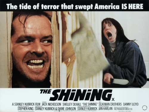 The Shining Here's Johnny Scene Vintage Horror Movie Poster