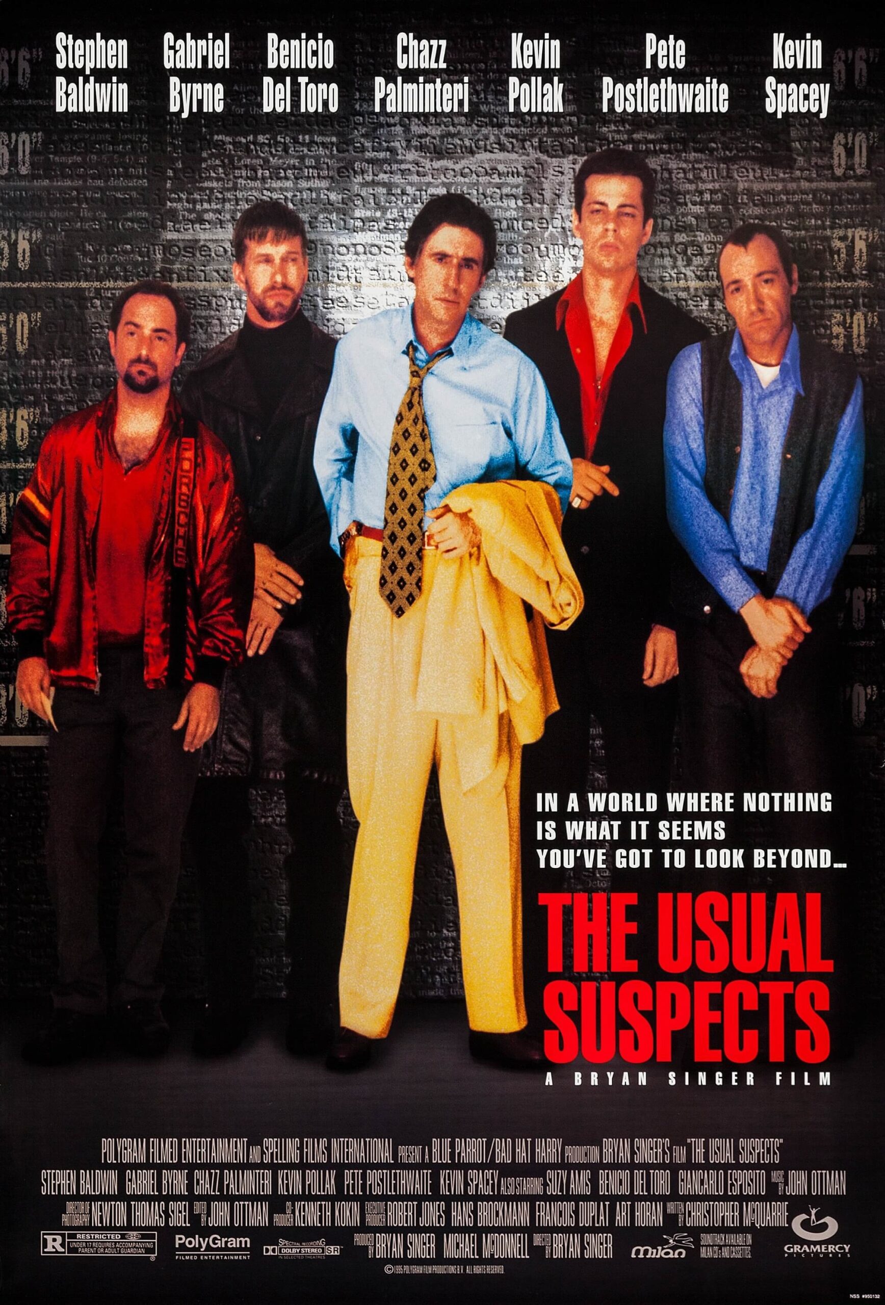 The Usual Suspects | Movie Poster | Iconic Lineup Crime Film Wall Art
