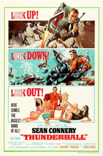 Thunderball 1965 James Bond Sean Connery Movie Poster