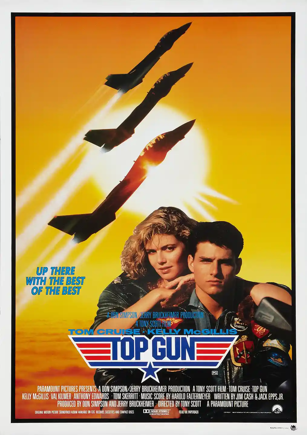 Top Gun (1986) | Movie Poster | Maverick & Charlie Sunset Jet Print