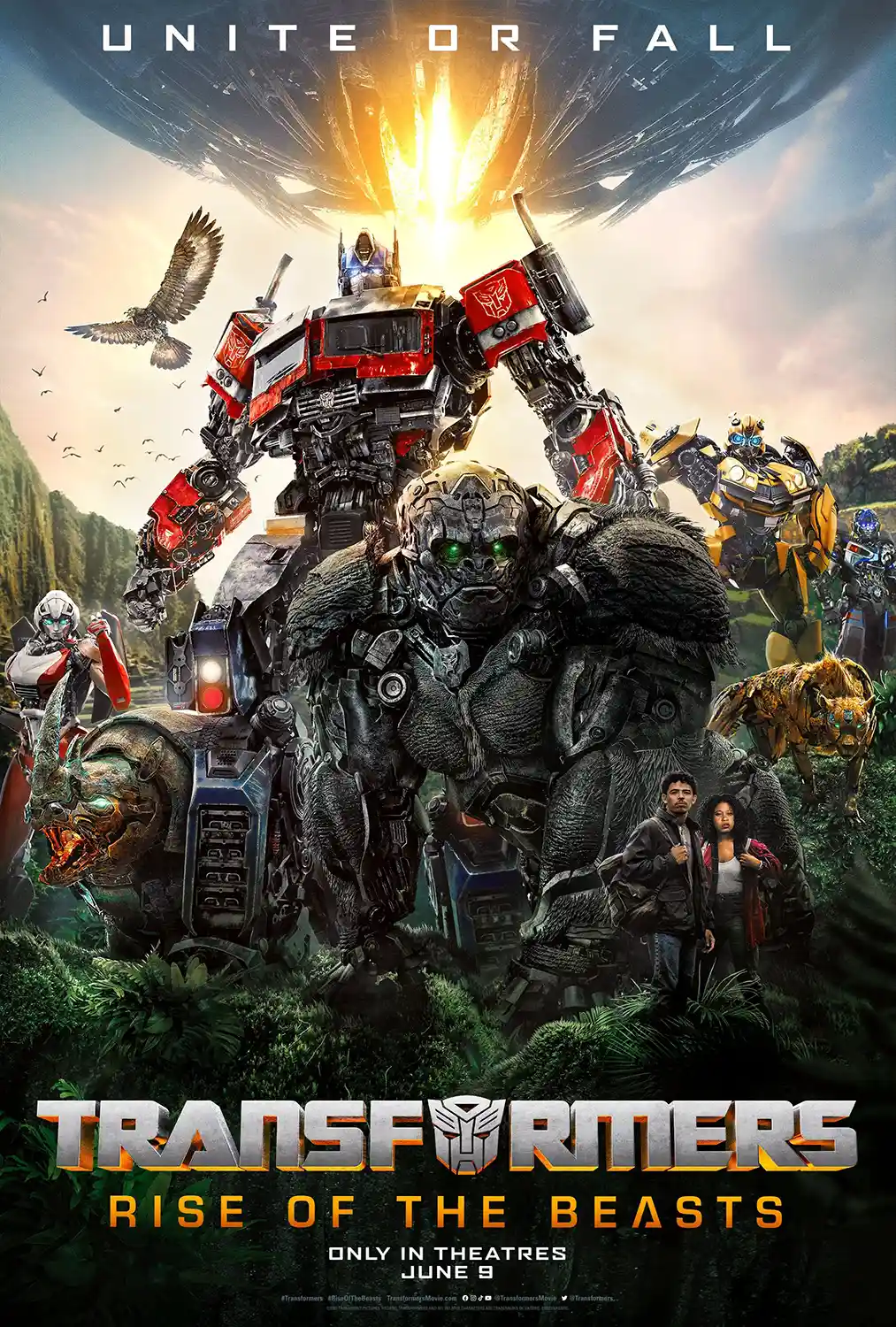 Transformers: Rise of the Beasts | Movie Poster | Optimus Prime & Maximals Art
