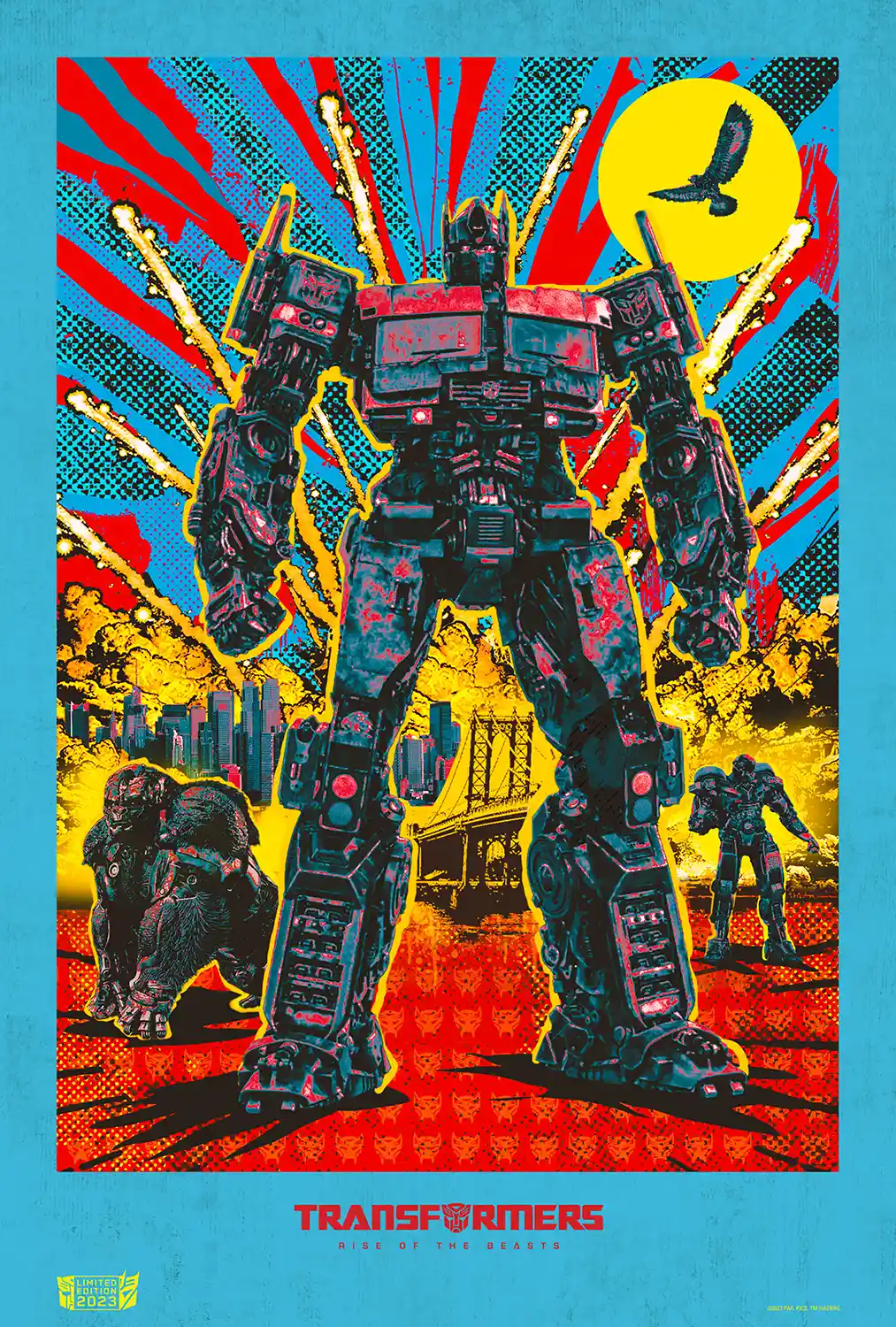 Transformers: Rise of the Beasts | Pop Art Poster | Optimus Prime Print