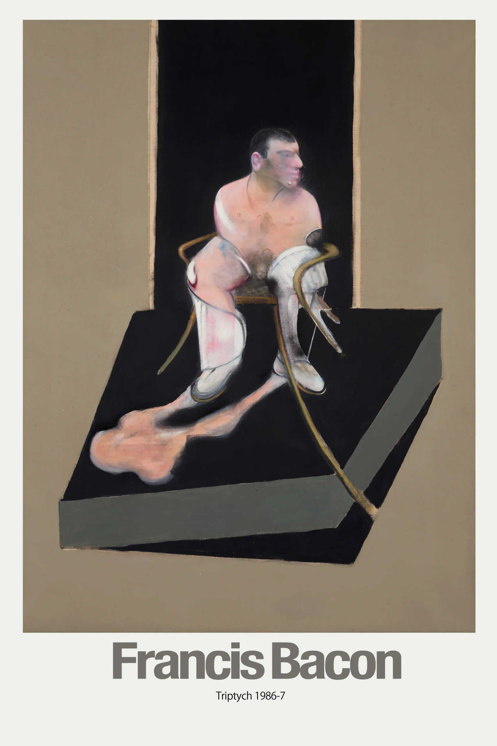 Francis Bacon | Expressionist Art Poster | Figure Seated on Black Plinth