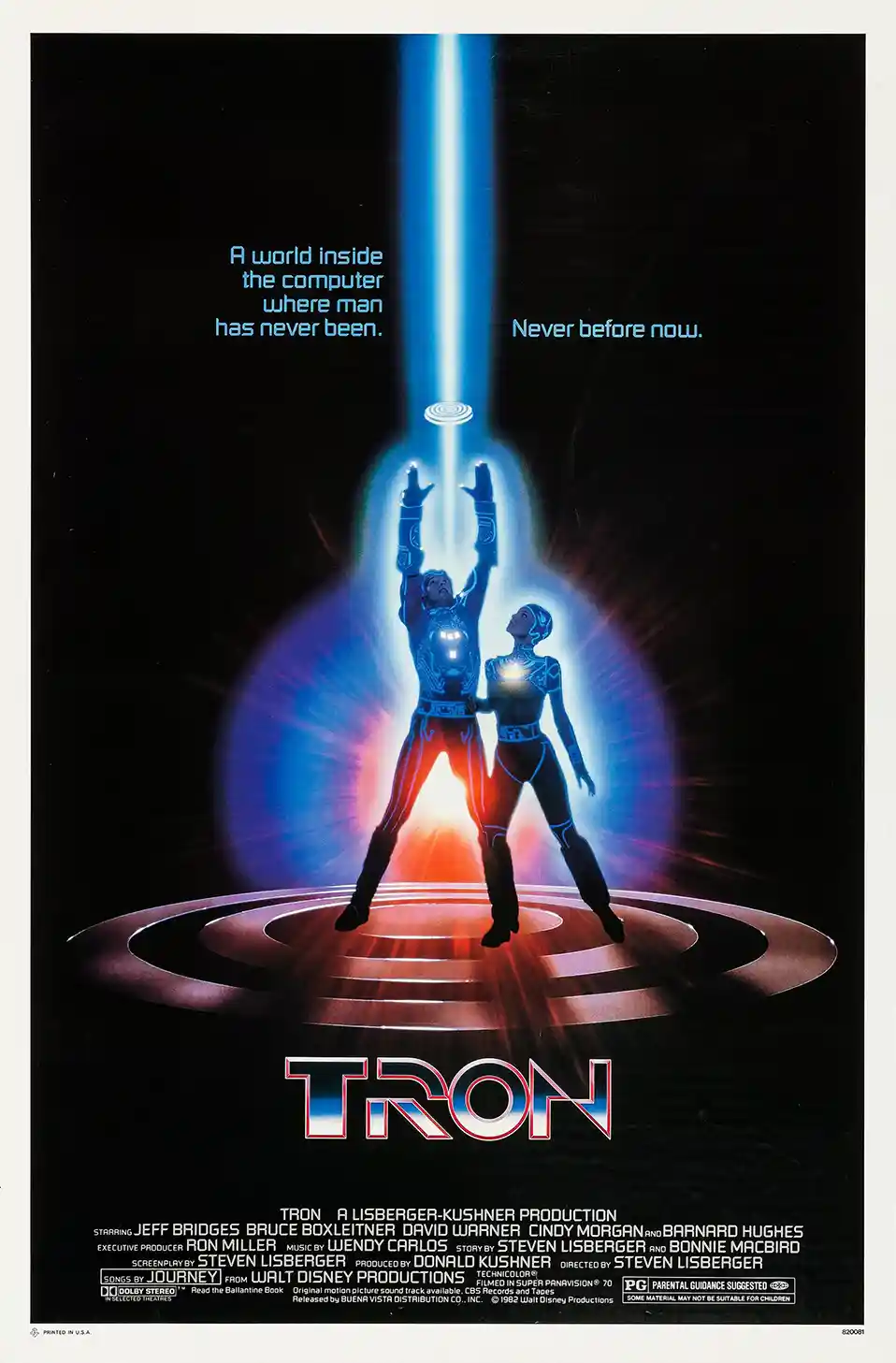 Tron (1982) | Movie Poster | Original Vintage Sci-Fi Wall Art Print