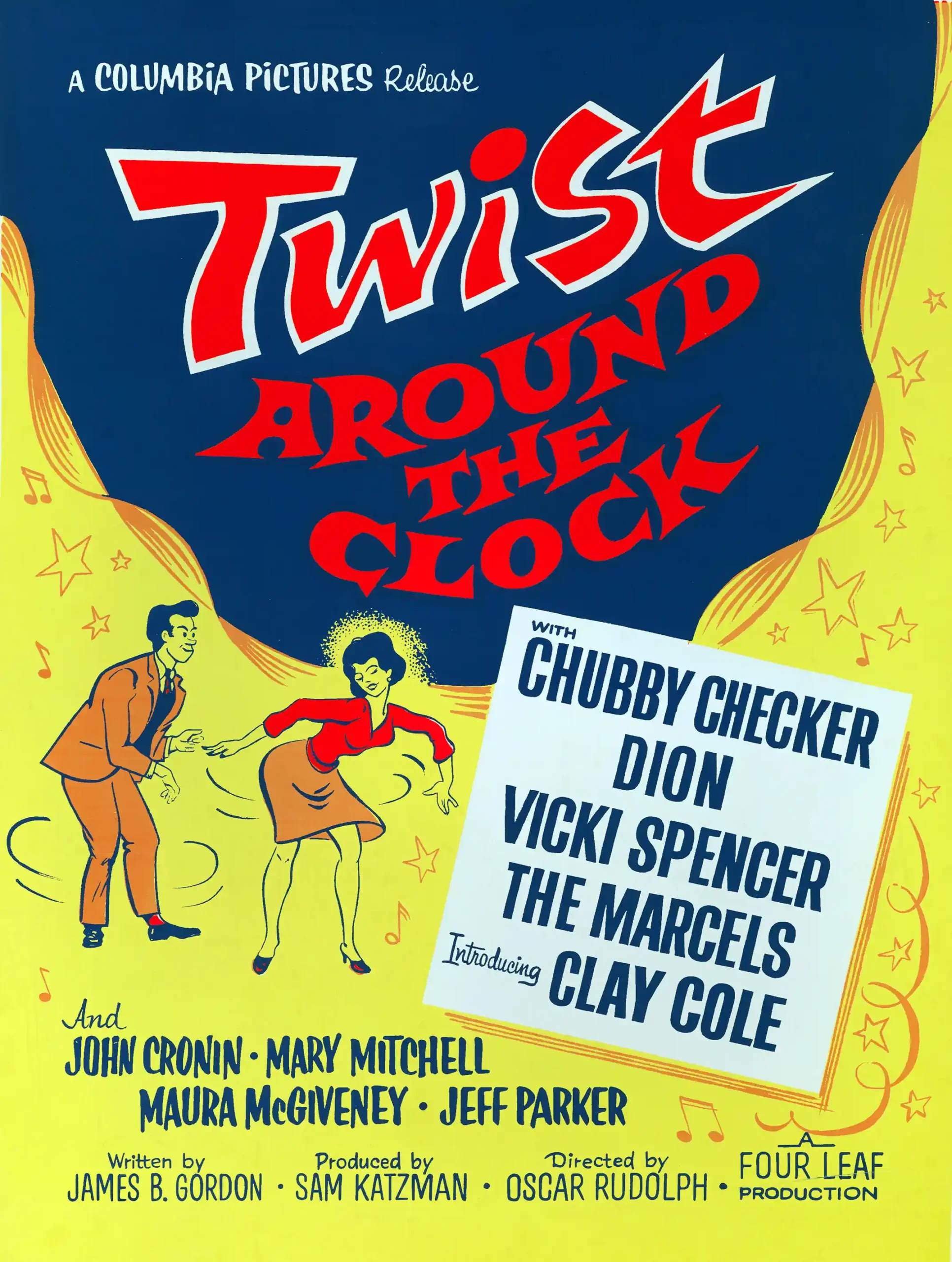 Twist Around the Clock | Movie Poster | 1961 Vintage Dance Film Art