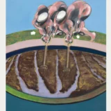 Francis Bacon Two Men Working in a Field 1971 Abstract Art Print