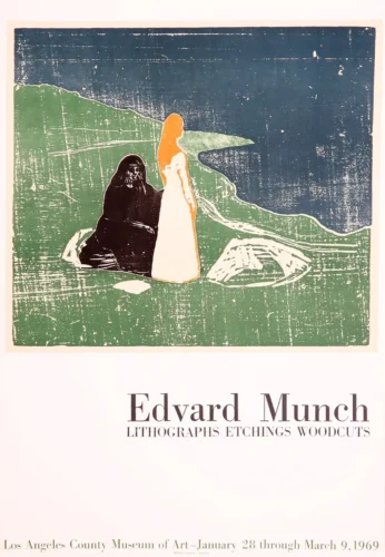 Edvard Munch Two Women at the Seashore LACMA 1969 Art Print