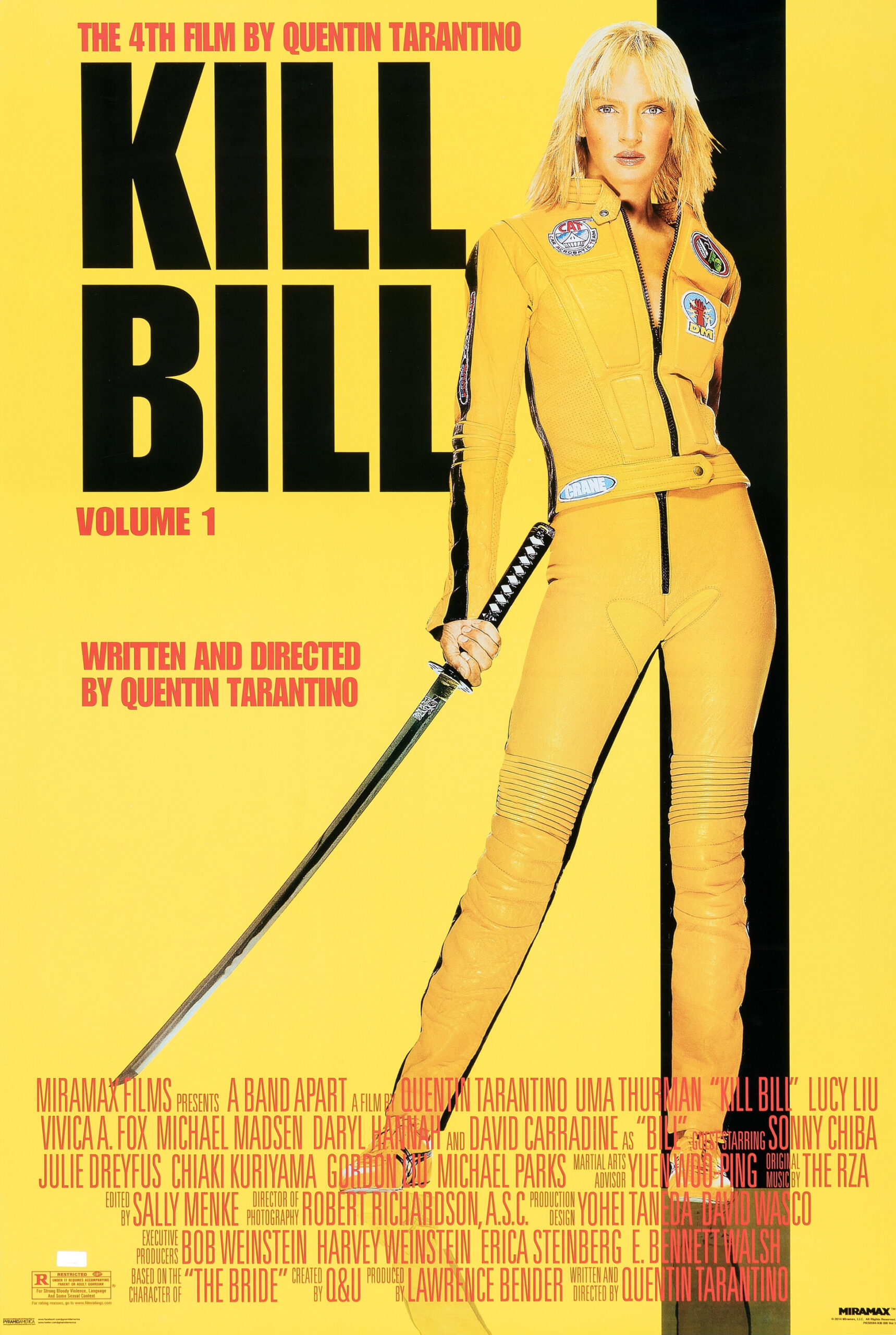 Kill Bill Vol. 1 | Movie Poster | Uma Thurman Yellow Jumpsuit Wall Art