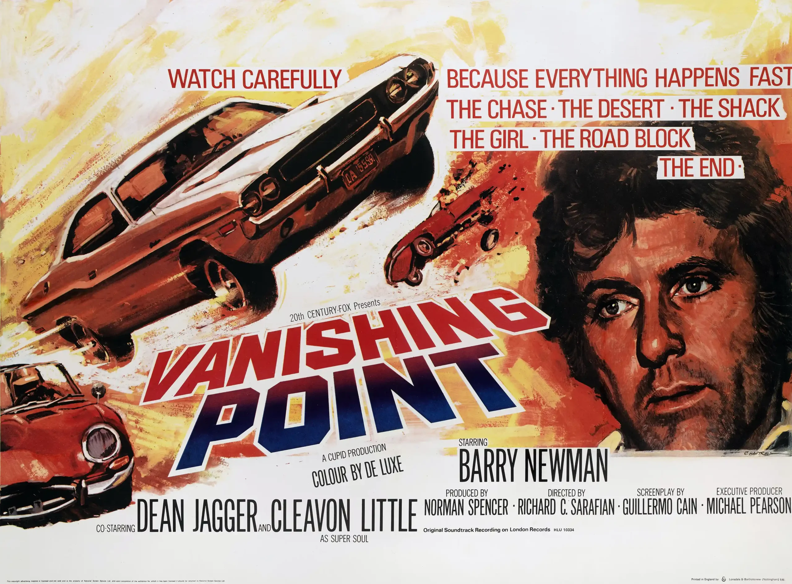 Vanishing Point | Movie Poster | Iconic 1970 Dodge Challenger Art Print
