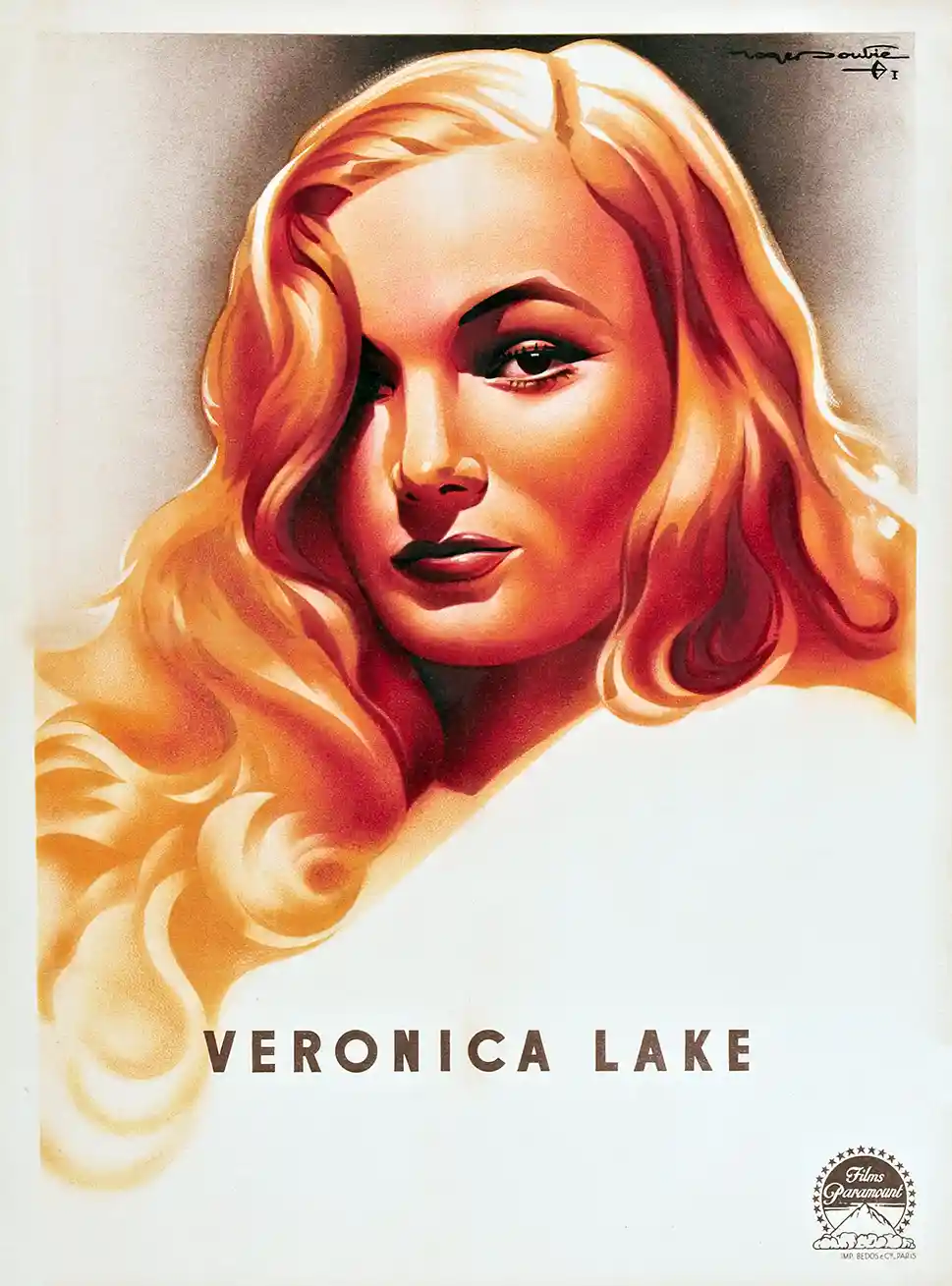 Veronica Lake | Classic Actress Poster | Vintage 1944 Paramount Art Print