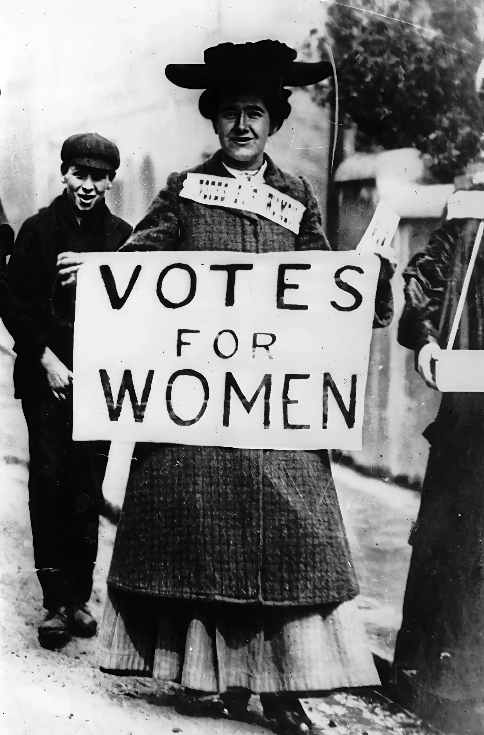 votes for women print — vintage black and white suffragette photography print of women marching for women's rights, early twentieth-century documentary style