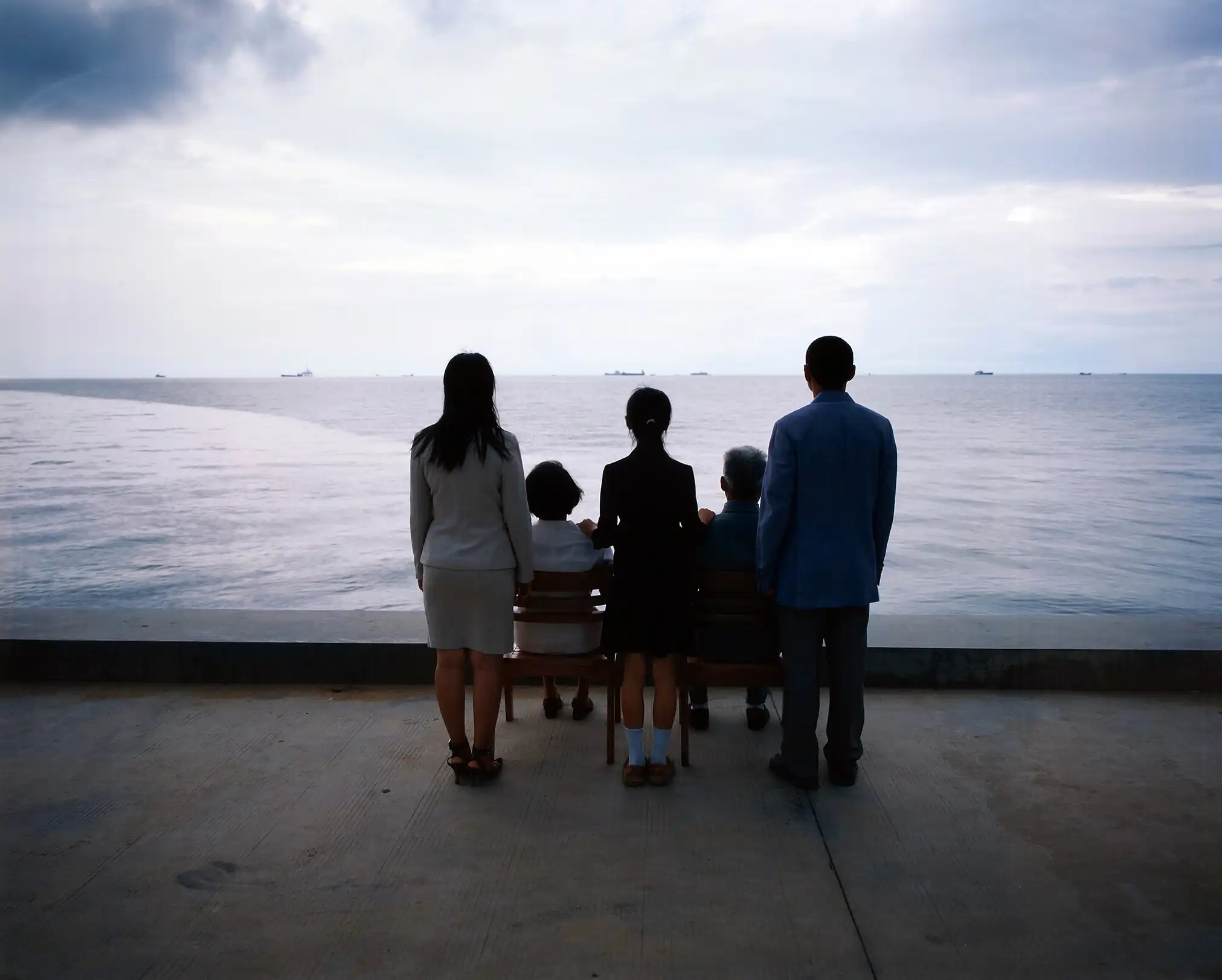 Weng Fen photography print — Staring at the Sea photography print No. 4, Chinese contemporary color photography wall art 2003