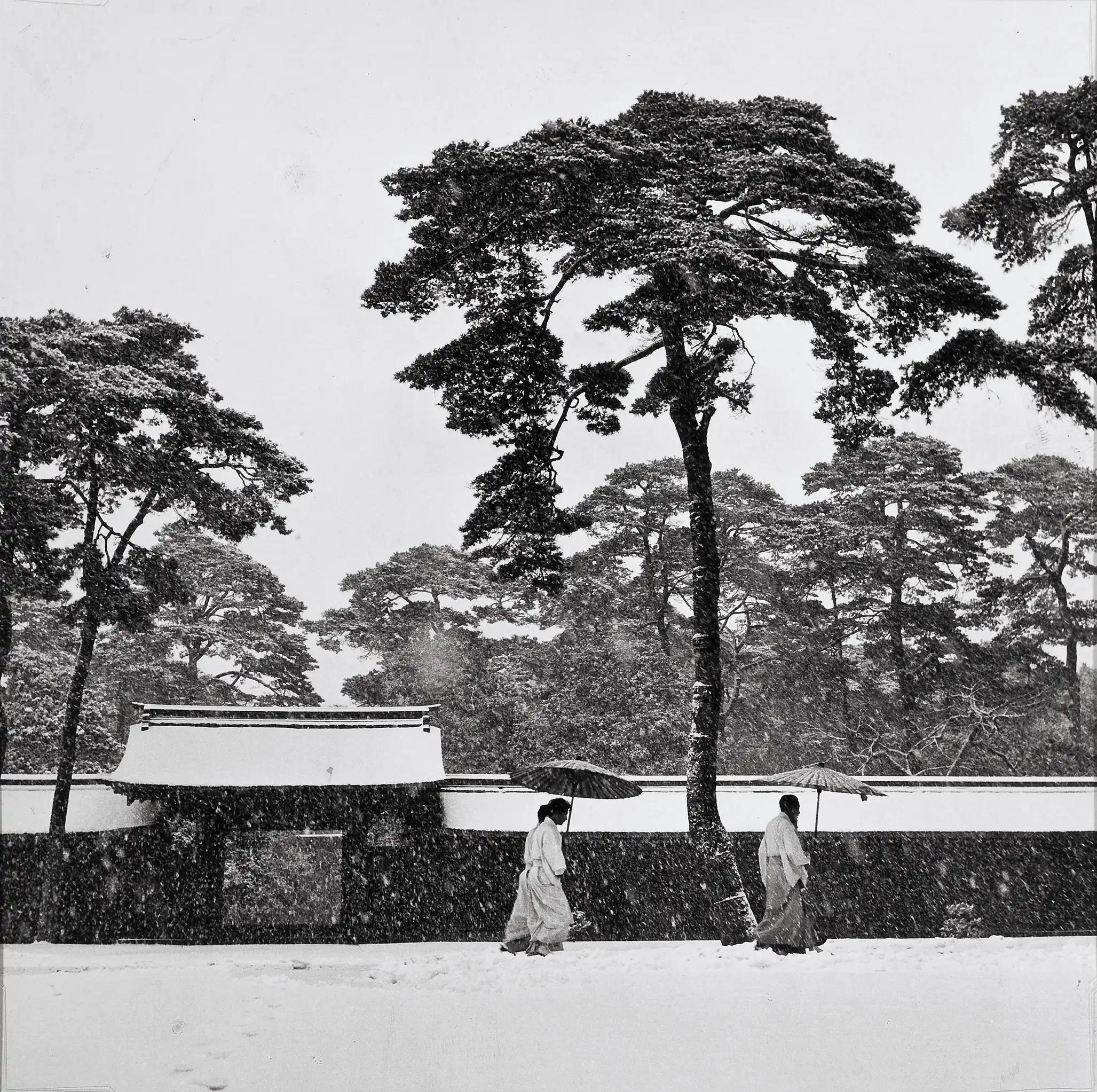 Werner Bischof | Photography Poster | Kyoto Imperial Gardens Snow Scene