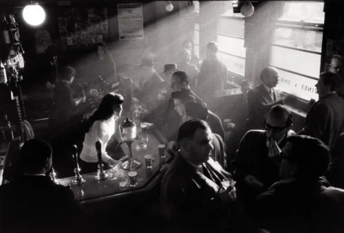 Pub in Soho 1955 by Willy Ronis Black and White Photography Print