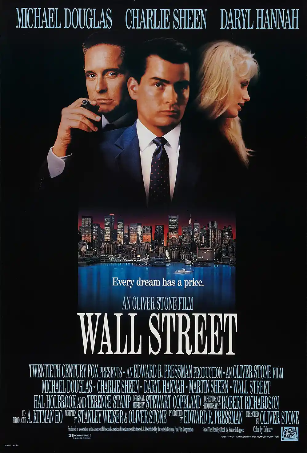 Wall Street (1987) | Movie Poster | Iconic Gordon Gekko Print