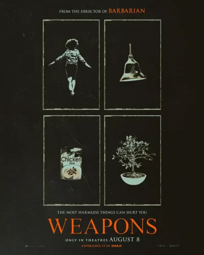 Weapons 2025 Minimalist Horror Film Poster