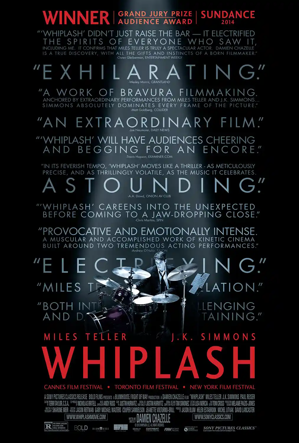 Whiplash | Movie Poster | Official Critical Review Wall Art Print