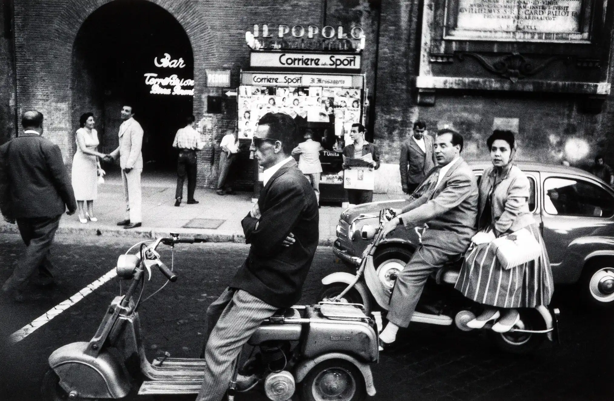 William Klein print — Red Light Rome 1960, black and white street art vintage Italy photo print