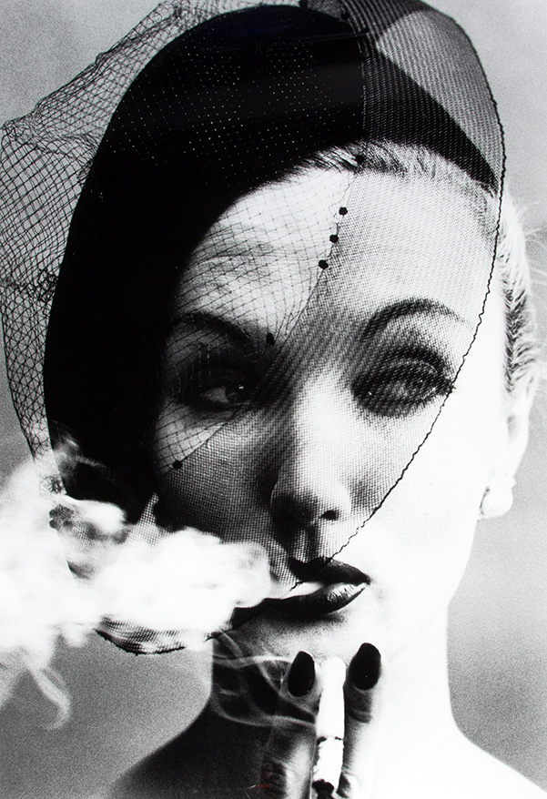 William Klein Vogue | Fashion Photography Poster | Woman in Veil & Smoke