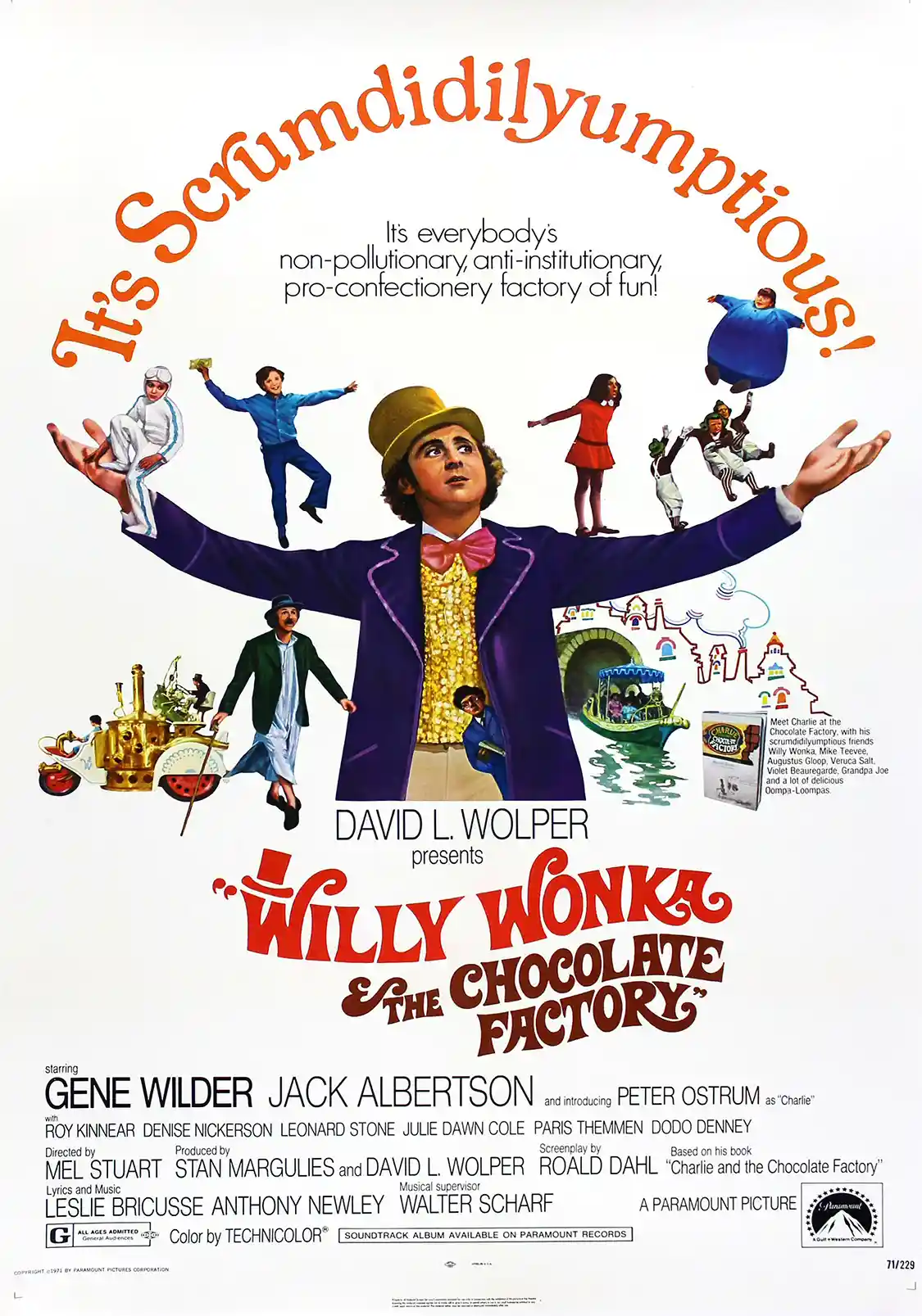 Willy Wonka & the Chocolate Factory | Movie Poster | Original 1971 Art Print