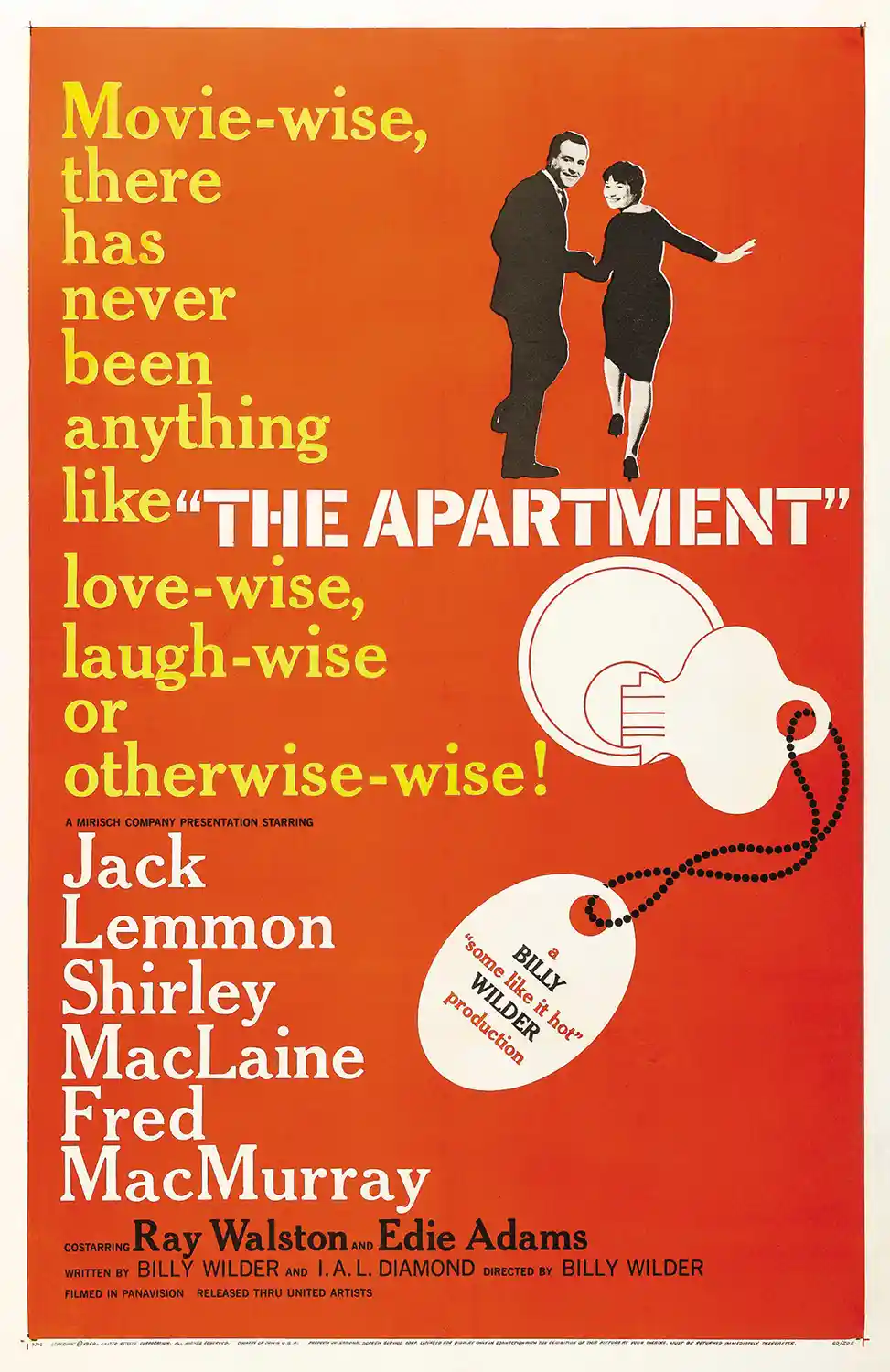 The Apartment | Movie Poster | Vintage Orange Key Visual Art Print
