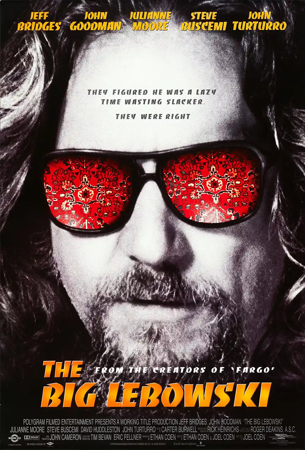 The Big Lebowski | Movie Poster | The Dude's Rug Reflection Art Print